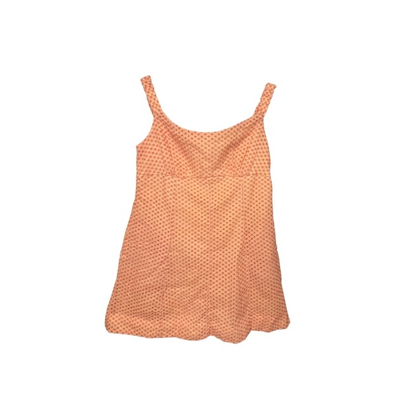 Free People White Peach Combo Mini Dress Off Shoulder Eyelet XL - Picture 3 of 6